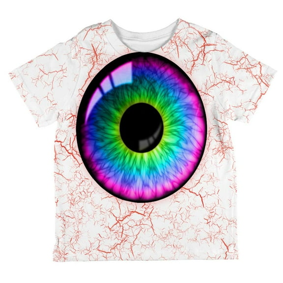 Halloween Rainbow Creepy Eyeball Costume All Over Toddler T Shirt Multi 2T