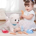 thumbnail image 5 of Walking Barking Dog Toy Singing Puppy Set,Plush Puppy Electronic Interactive Toys for Kids, Wag Tail, Singing, Pretend Dress Up Realistic Stuffed Dog Age 3 4 5 6 Years Old Best Gift, 5 of 6