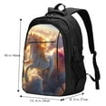 thumbnail image 5 of Balery Rainbow Cloud White Horse Print USB Charging Backpack for Men and Women - Water-Resistant, Anti-Theft Laptop Backpack with USB Port for Travel, Work, School, and College, 5 of 7