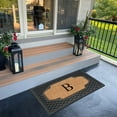 thumbnail image 3 of A1HC Natural Coir Monogrammed Door Mat For Front Door, 23x38, Anti-Shed Treated Durable for Outdoor Entrance, Heavy Duty, Low Profile Door Mat, Easy to Clean, Long Lasting, Front Porch Entry Rug, 3 of 7