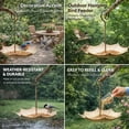 thumbnail image 7 of Mini Umbrella Bird Feeder, 2-in-1 Hanging Metal Tray Bath Waterer, Whimsical Shade Cover Station for Wild Hummingbird Garden Yard (2 PC, Colorful), 7 of 7