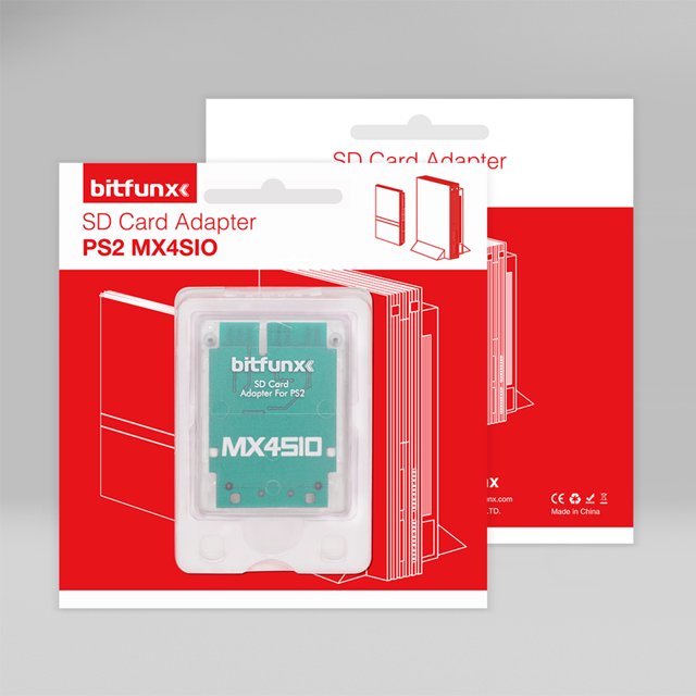 Lector de tarjetas transparente para PS2 MX4SIO SIO2SD Secure Digital TF Adaptador de tarjeta de memoria