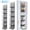 Grey, variant on Over-The-Door 6-Tier Hanging Pantry Organizer with Clear Plastic Pockets, Large Capacity Space-Saving Storage for Kitchen, Bathroom, Closet, Bedroom,2PCS-White