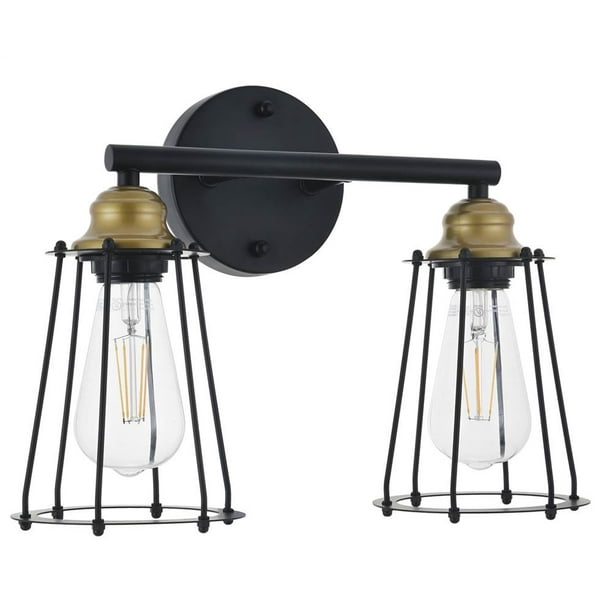 Wall Sconce in Brass and Black