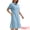 Light Blue, variant on Midi Denim Short Sleeve Button Down Tunic Jean Dress M Blue