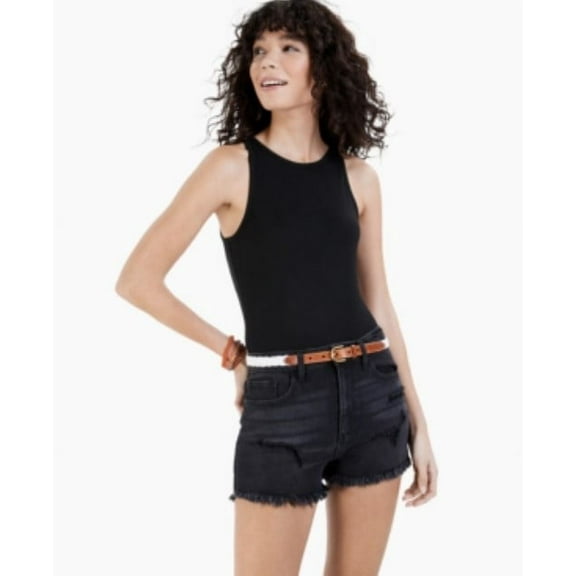 Self Esteem Juniors' Scoop Neckline Sleeveless Ribbed Spring Bodysuit Size M