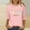 Pink, variant on Royisotas Easter Shirts for Women Bunny Rabbit Graphic T-Shirts Easter Day 3/4 Sleeve Tee Tops