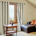 thumbnail image 4 of Deconovo Blackout Curtains Room Darkening Drapes with Coated Silver Back for Bedroom 42x72 inch Light Beige 2 Panels, 4 of 7