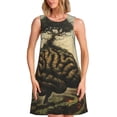 thumbnail image 1 of Balery Surreal Brain Tree Vestidos de verano para mujer con estampado: vestido holgado sin mangas, vestido playero informal y cómodo para días calurosos., 1 of 7