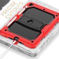 thumbnail image 4 of XYX For iPad 9th/8th/7th Generation 10.2 inch Case, 3in1 Heavy Duty Shockproof Tablet Case with Stand, Shoulder Strap, Red, 4 of 7