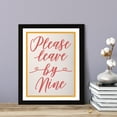 thumbnail image 3 of Designs ByLITA Please Leave By Nine, 5 x 7 Black Wall Print (Framed) | Funky Home Décor, 3 of 6