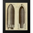 thumbnail image 2 of Inventions 20x24 Black Modern Framed Museum Art Print Titled - Exploding Artillery Shell for Breech-Loaders, 2 of 5
