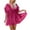 Purple, variant on Lmnyox Women's Fashion Mini Dress Short Sleeve V Neck Flowy Smocked Dress Summer Casual Sundress
