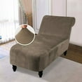 thumbnail image 7 of CJC Armless Lounge Chaise Slipcover Velvet Chaise Chair Covers Stretch Chaise Couch Cover, 10 Colors, 7 of 7