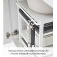 thumbnail image 5 of Yamazaki Home Three-Tier Cabinet Storage Rack, White, Steel, Adjustable Tiers, 5 of 7