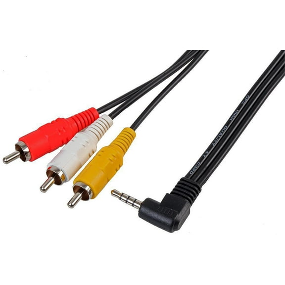 PRO SIGNAL - 3.5mm 4 Pole Jack Plug to 3x Phono (RCA) Plugs Lead, 2m Black