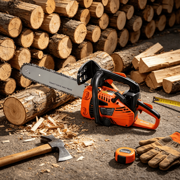 25.4CC 12" Gas Chainsaw, 1.2HP Gasoline Powered, Handheld Cordless Petrol Saw for Tree Trimming, Branch Cutting & Land Clearing