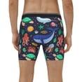 thumbnail image 4 of Salouo The Underwater World Pattern Men's Boxer Briefs, Soft & Breathable Underwear Elastic Waistband Briefs for Men,1-Pack, 4 of 7
