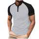 thumbnail image 2 of pstuiky Camisa de manga corta para hombre, Blusas deportivas informales de verano para hombre, de manga corta, color liso, con cuello en V camisas casuales para hombre m, 2 of 5