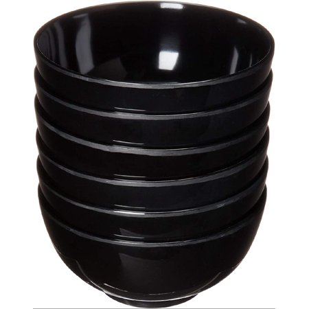 

Bayview Essentials- Unbreakable Melamine Classic Bowls- Set of 6 (Black)