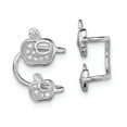 thumbnail image 1 of White Sterling Silver Earring Non Pierced Women'S Cubic Zirconia CZ Clear 15 mm 12, 1 of 1