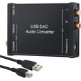thumbnail image 1 of USB to SPDIF Coaxial RCA and 3.5mm Headphone Jack Converter USB DAC Optical Audio Adapter USB DAC PCM for Windows Mac PS4 PS3, 1 of 9
