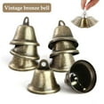 thumbnail image 5 of 10x Vintage Bronze Craft Bells Small Brass Jingle Bells for Wind Chimes GX, 5 of 10