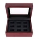 thumbnail image 2 of Caja de dos tipos para anillos rojos, estuche para anillos de campeonato, joyas, pendientes y pastillas. 9 hoyos, 2 of 7