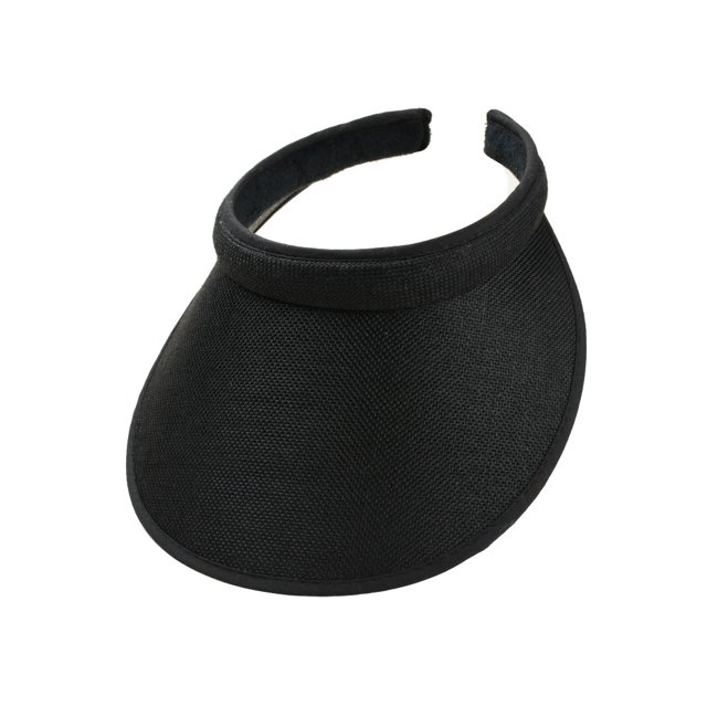 Sonducket Sombreros para el sol Protección Clip-On Gorras Visera de lino Ajustable Grandes aleros Parte vacía Color sólido Regalo deportivo Sombreros negro Sonducket AP010232-02