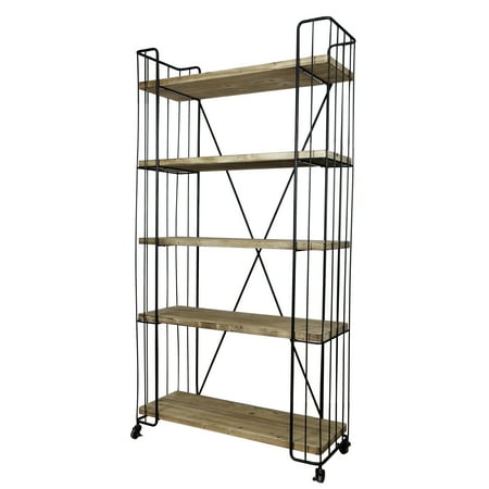 Rolling Bookshelf - A&B Home Rolling Bookshelf Storage Rack with Casters