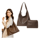 thumbnail image 1 of Bolso Mano Mujer Leather Cercanías Alta Capacidad Bolso Xtellar cafe, 1 of 3