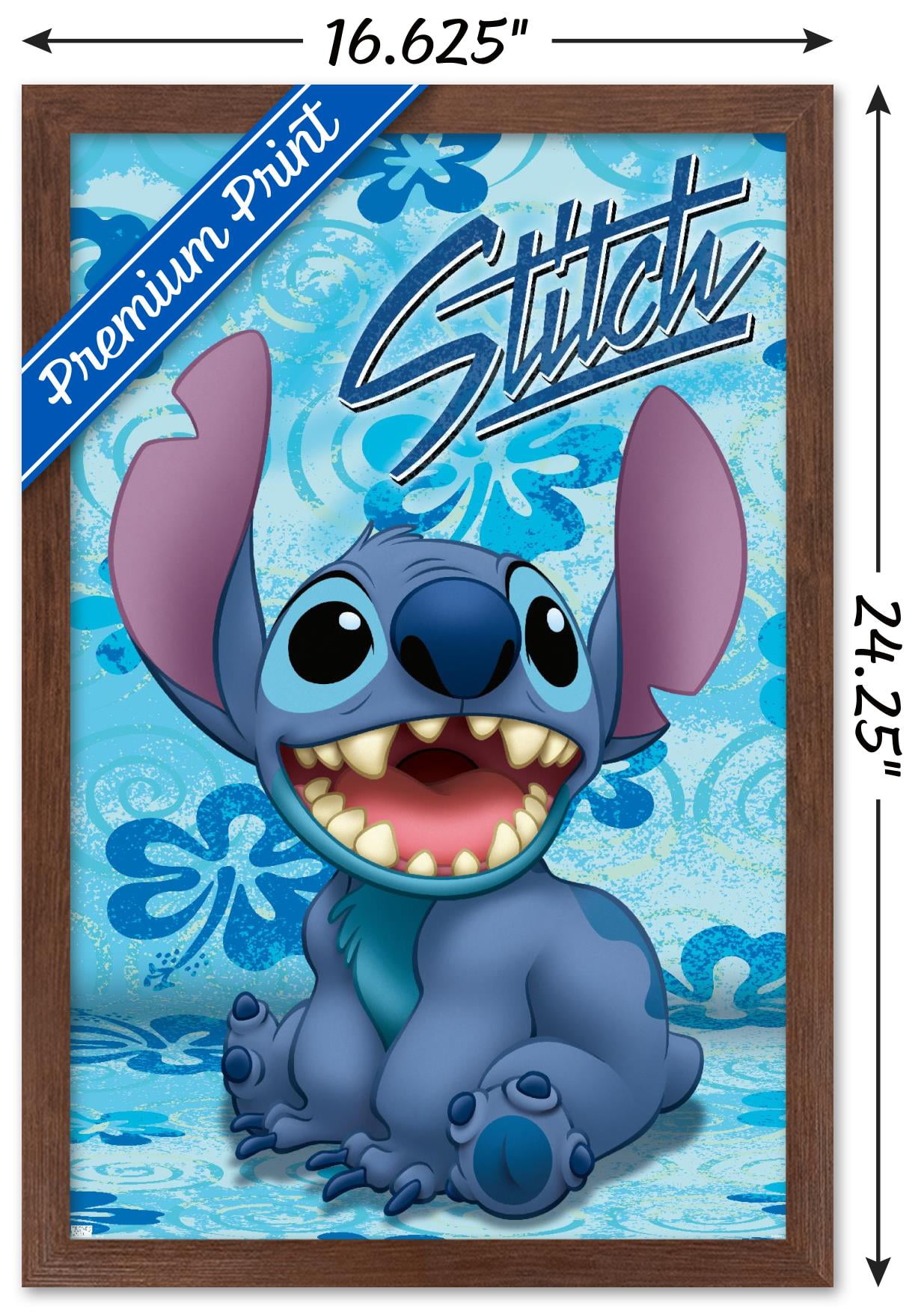 Disney Lilo and Stitch - Sitting Wall Poster with Magnetic Frame, 22.375 x  34 