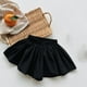 thumbnail image 2 of Odeerbi 1-9 Años Niñas Verano Algodón Lino Pantalones Cortos Ruffle Wide Leg Pantalones Cortos Casual Transpirable Color Sólido Cute Leisure Shorts, 2 of 5