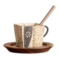 thumbnail image 1 of Daisies Handpainted Porcelain Tea Cup Vintage Floral KungFu Teacup for Adults, 1 of 5