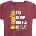thumbnail image 3 of Pokémon - Eat Sleep Battle Repeat - Women's Short Sleeve Graphic T-Shirt, 3 of 5