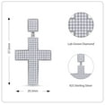 thumbnail image 3 of Cross Pendant for Men 0.80 Cttw Round Lab Grown Diamond Dangling Crucifix Pendant in 14K White Gold Over Sterling Silver Christian Jewelry for Him, 3 of 6