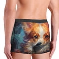thumbnail image 4 of Rateoe Cartoon Pattern Corgi Mens Boxer Briefs Poly Spandex Performance Boxer Briefs Underwear Hem Boxer Briefs - X-Large, 4 of 8