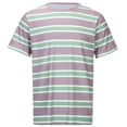 thumbnail image 3 of JAJAHO T Shirts For Men Short Sleeve Striped Summer Top Color Block Crewneck Classic Tee Shirt Relaxed Fit Daily Wear Trendy Tops, 3 of 8