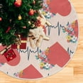 thumbnail image 5 of GZHJMY Valentine's Day Heart Christmas Tree Skirt Home Decoration Large Round Christmas Tree Skirt for Holiday Party Home Christmas Day Ornaments, 35.4", 5 of 6