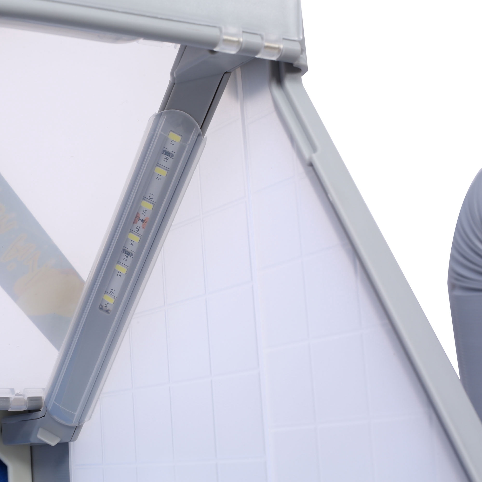 Portable Airbrush Spray Booth LED Lights Hose Extension Folding Design High-Quality Filter Bright LED Lighting Powerful & Quiet Fan Portable Design on Wheels
