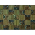 thumbnail image 1 of Ahgly Company Machine Washable Indoor Rectangle Patchwork Turquoise Blue Transitional Area Rugs, 7' x 9', 1 of 4