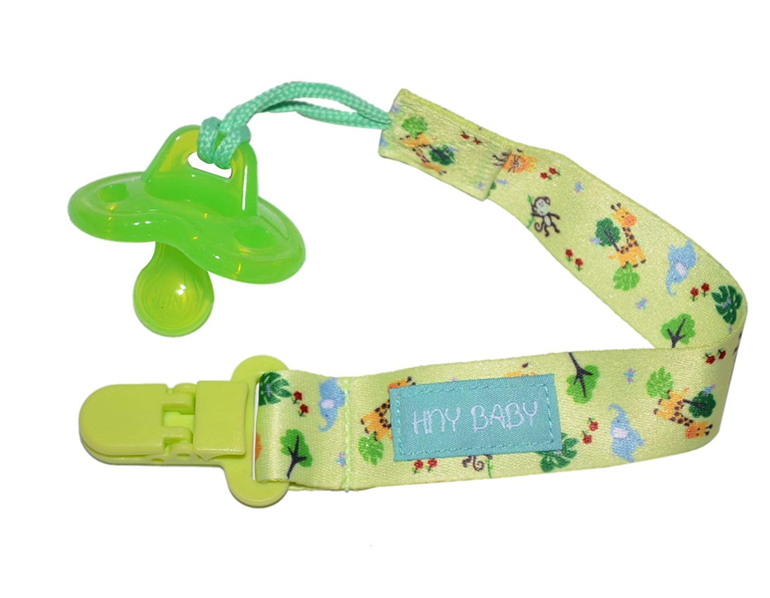 Bees HnyBaby Pacifier Holder with Plastic Clip Universal fit to Pacifiers Soother Pacifier Leash Teether 