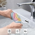 thumbnail image 5 of Polyester Long Towel Multi-Size Water Absorption Good Bright Fluffy Soft For Bathroom Swimming Pool Beach Outdoor Travel Gray Tie-Dye Background Rainbow Colors_2, 5 of 8