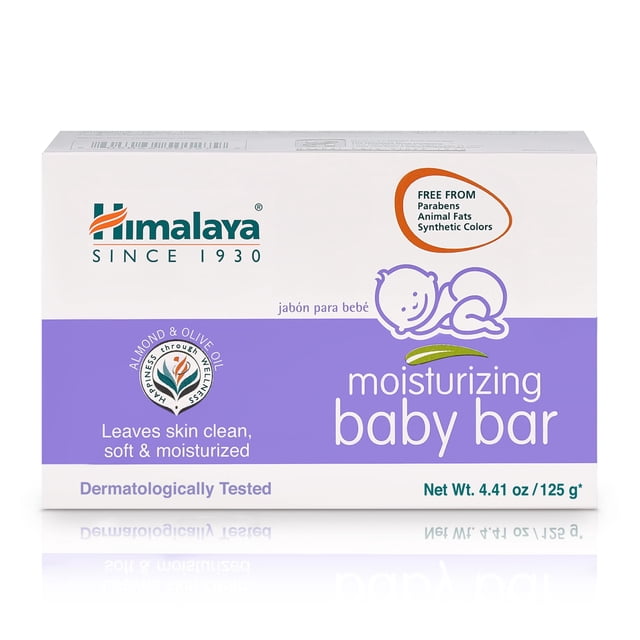 Jabón hidratante para bebé Himalaya con aceites de oliva y almendra 125 g