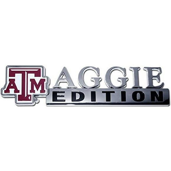 AMG Emblèmes Auto Compatibles Emblème Auto Texas A & m Aggies Édition Collégiale ABS Moulé Chrome