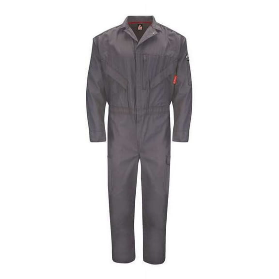 Bulwark QC10GY-RG-50 iQ Series Endurance Collection Mens FR Premium Coverall, Gray - Size 50 - Regular