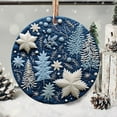 thumbnail image 4 of OAVQHLG3B Acrylic Christmas Ornaments Blue and White Forest Decorations Christmas Tree Hanging Ornaments Navy Blue Snowman Christmas Decor for Christmas Crafts Xmas Trees Door Farmhouse Decor, 4 of 7
