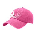 thumbnail image 4 of Bibifish Womens Baseball Cap Cancer Awareness Distressed Washed Tone Adjustable Outdoor Sun Headcaps, 4 of 4