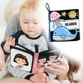 TIIFSWHS Baby Books Crinkle Book with Crinkle Squeaky Baby Soft Cloth
