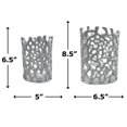 thumbnail image 5 of Pemberly Row Set of 2 Decorative Handmade Aluminum Modern Candle Holder, 5 of 5
